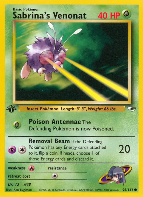 Sabrina's Venonat, a Pokémon card