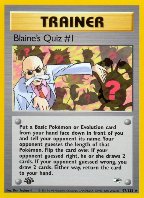 Blaine's Quiz #1, a Pokémon card
