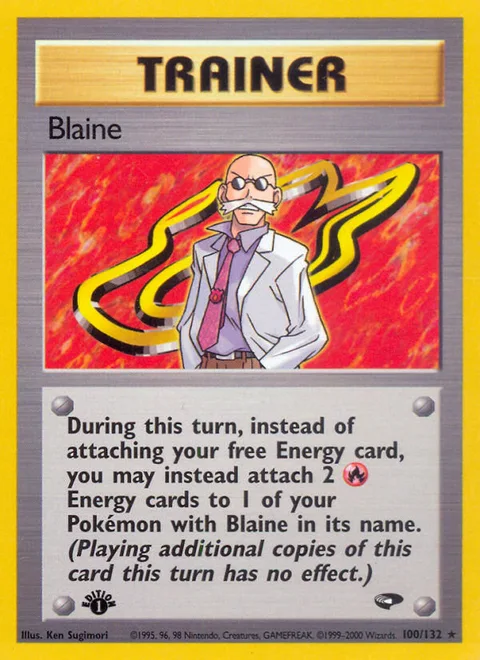 Blaine, a Pokémon card