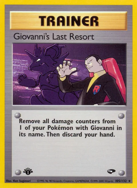 Giovanni's Last Resort, a Pokémon card
