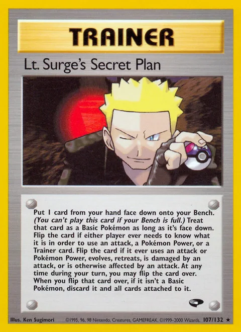 Lt. Surge's Secret Plan, a Pokémon card