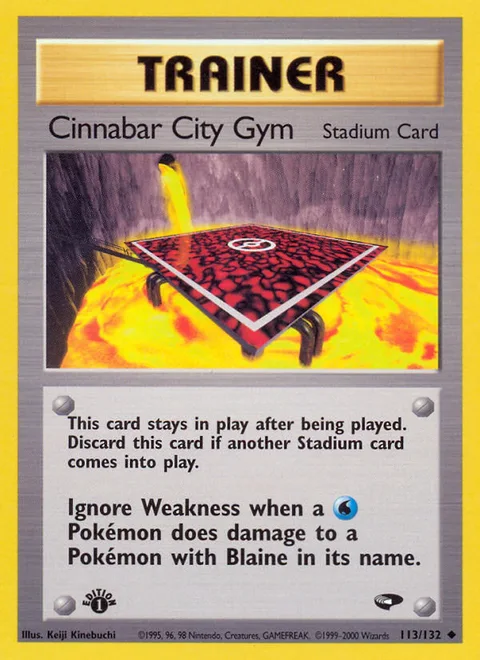 Cinnabar City Gym, a Pokémon card
