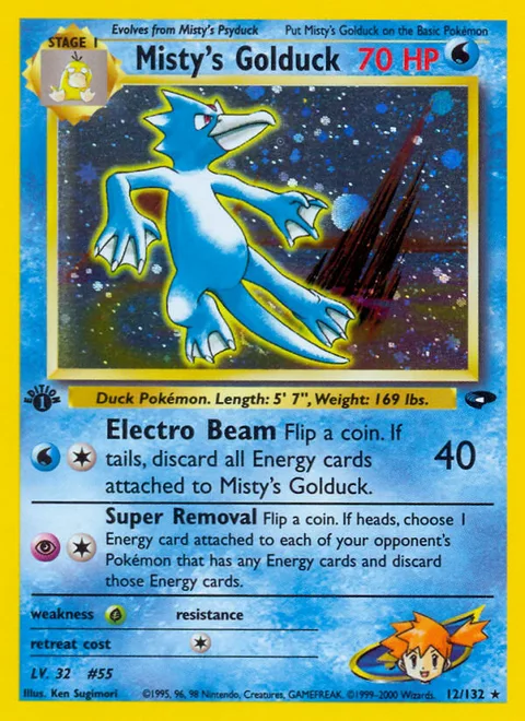 Misty's Golduck, a Pokémon card