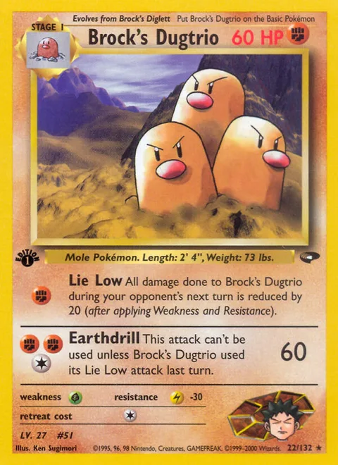Brock's Dugtrio, a Pokémon card