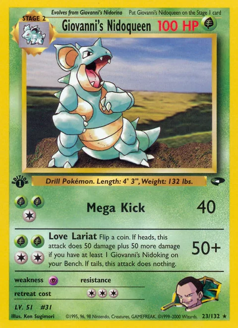 Giovanni's Nidoqueen, a Pokémon card