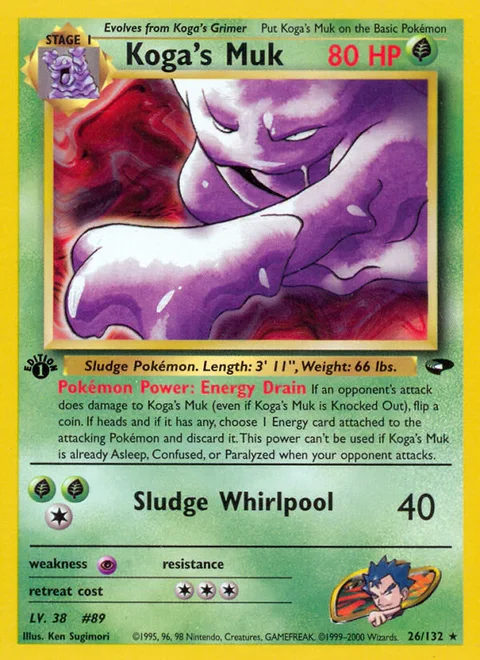 Koga's Muk, a Pokémon card