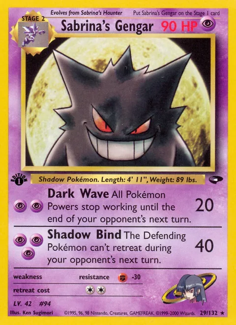Sabrina's Gengar, a Pokémon card