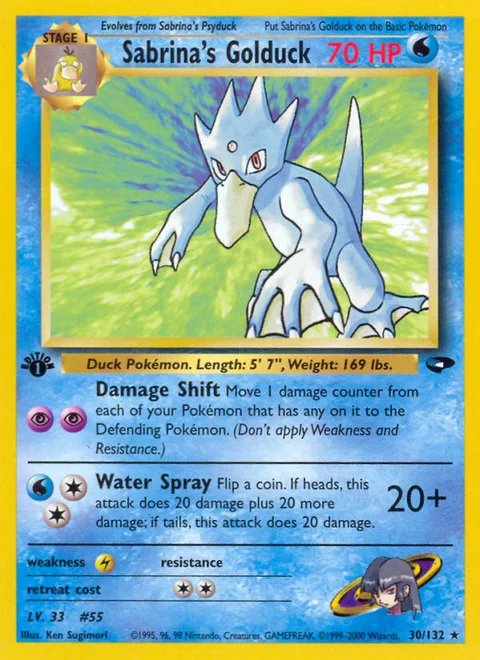 Sabrina's Golduck, a Pokémon card