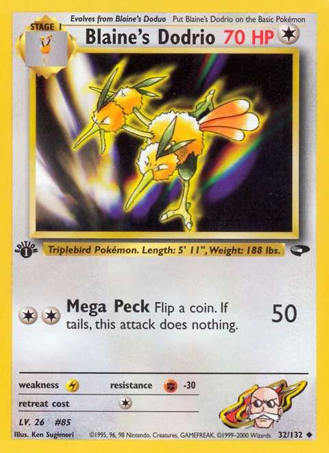 Blaine's Dodrio, a Pokémon card