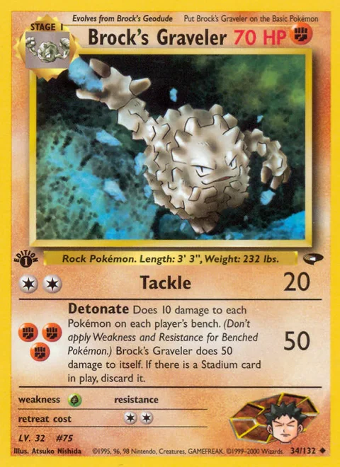 Brock's Graveler, a Pokémon card