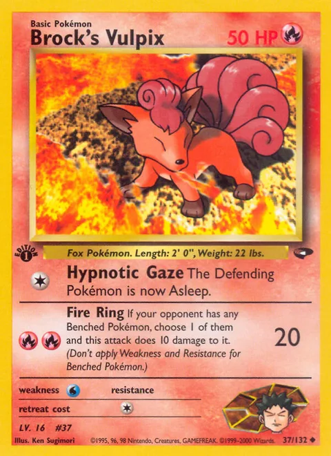 Brock's Vulpix, a Pokémon card