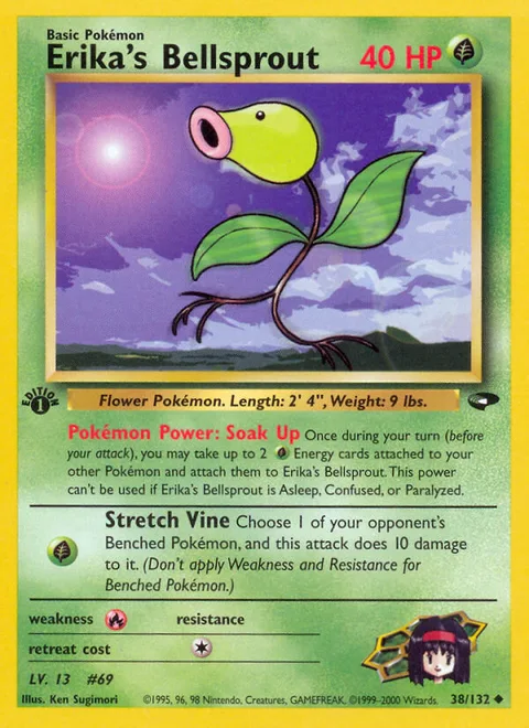 Erika's Bellsprout, a Pokémon card