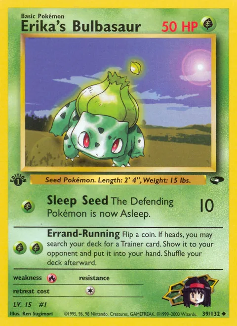 Erika's Bulbasaur, a Pokémon card