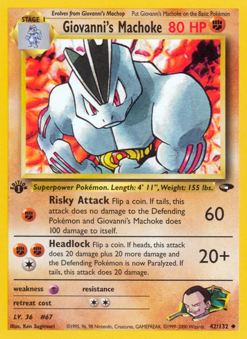 Giovanni's Machoke, a Pokémon card