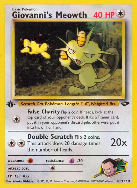 Giovanni's Meowth, a Pokémon card