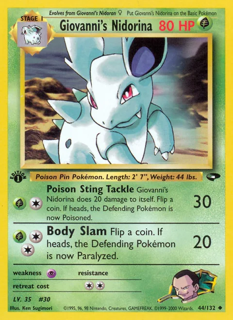 Giovanni's Nidorina, a Pokémon card