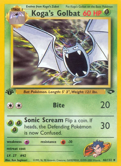 Koga's Golbat, a Pokémon card