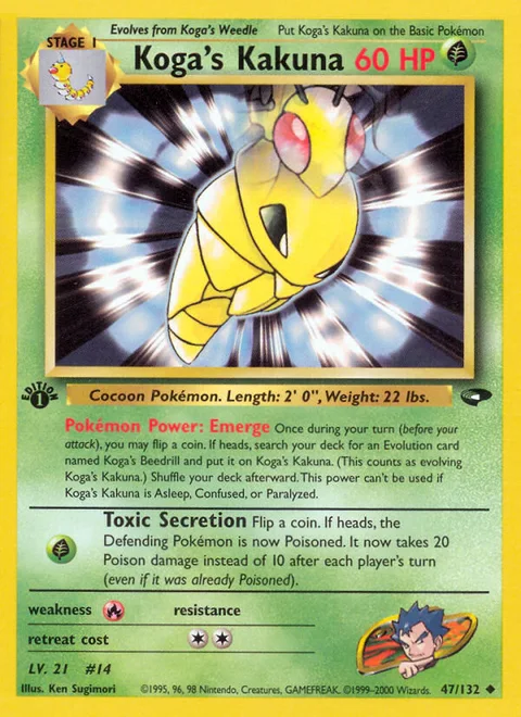 Koga's Kakuna, a Pokémon card