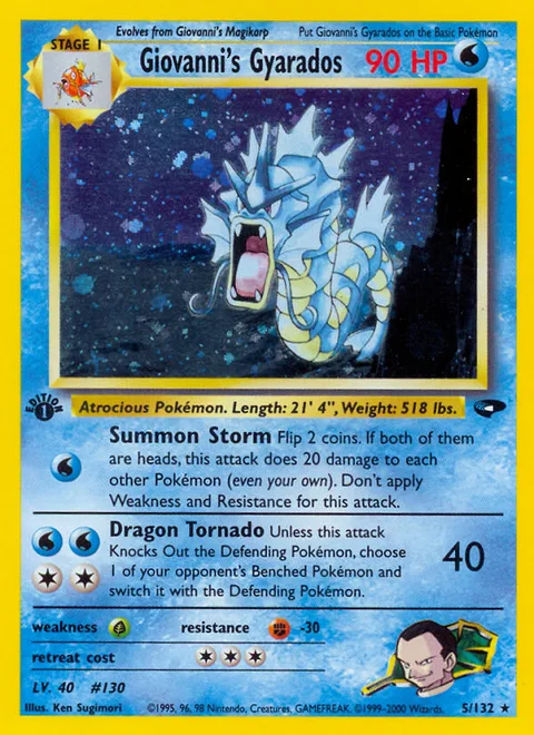 Giovanni's Gyarados, a Pokémon card