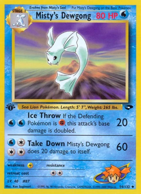 Misty's Dewgong, a Pokémon card