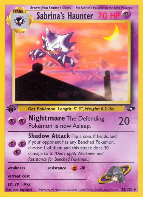 Sabrina's Haunter, a Pokémon card