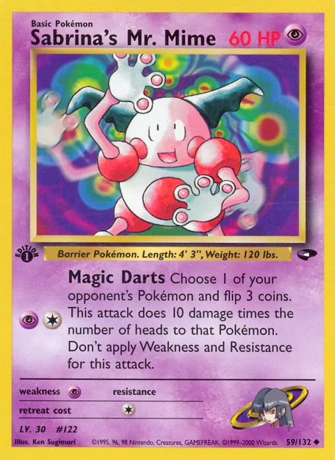 Sabrina's Mr. Mime, a Pokémon card