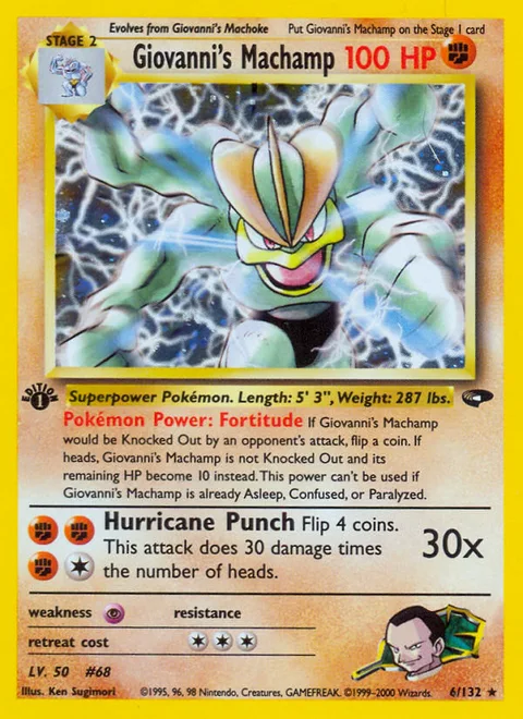 Giovanni's Machamp, a Pokémon card