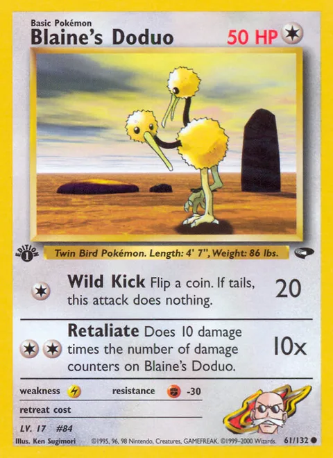Blaine's Doduo, a Pokémon card