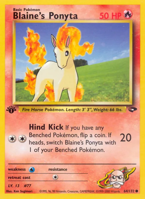 Blaine's Ponyta, a Pokémon card