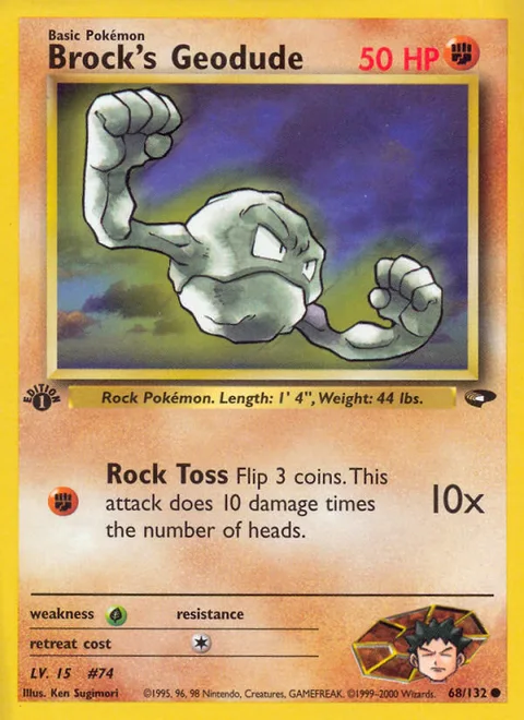 Brock's Geodude, a Pokémon card