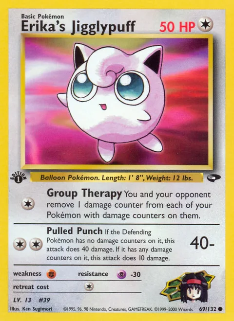 Erika's Jigglypuff, a Pokémon card