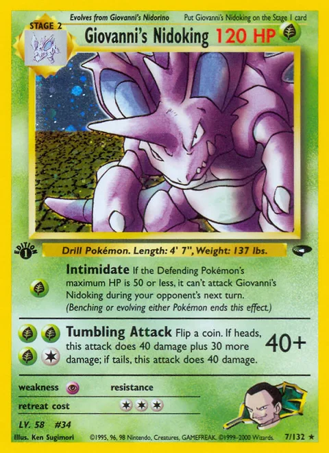 Giovanni's Nidoking, a Pokémon card