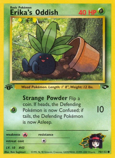 Erika's Oddish, a Pokémon card