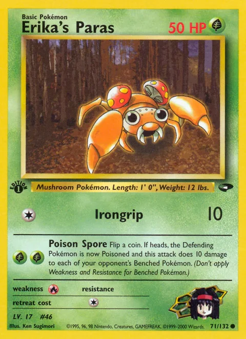 Erika's Paras, a Pokémon card