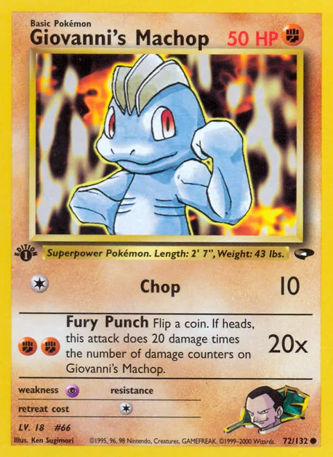 Giovanni's Machop, a Pokémon card