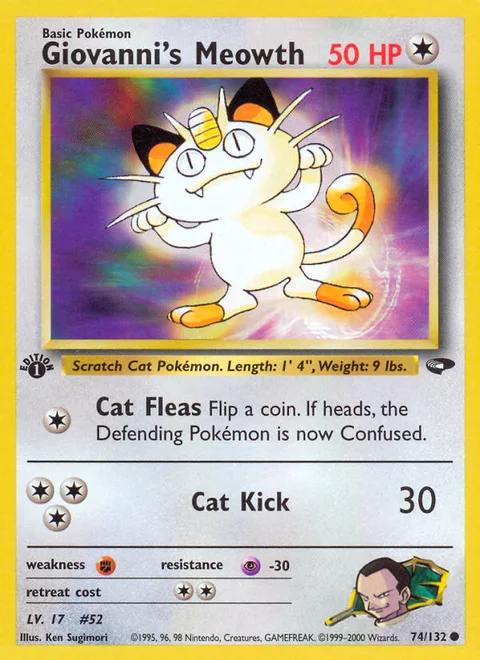 Giovanni's Meowth, a Pokémon card