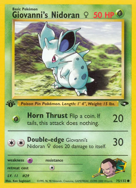 Giovanni's Nidoran ♀, a Pokémon card