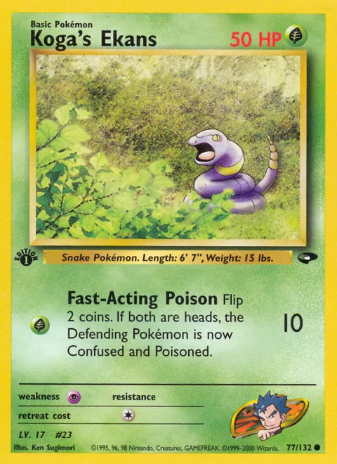 Koga's Ekans, a Pokémon card