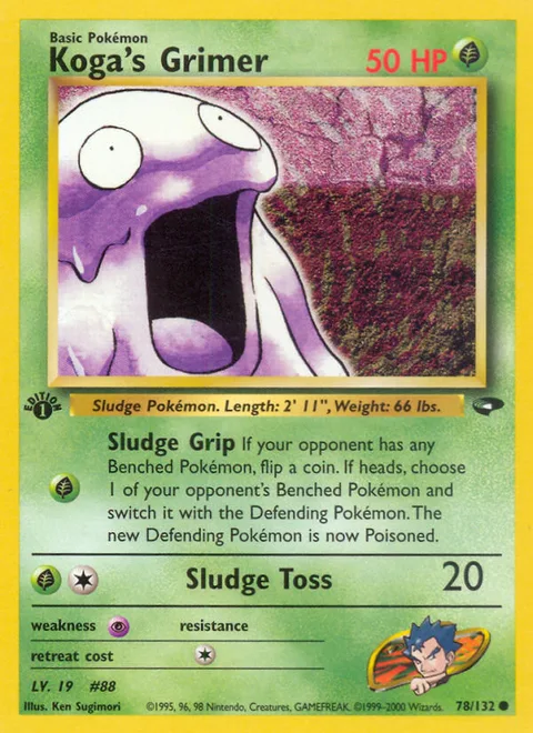 Koga's Grimer, a Pokémon card