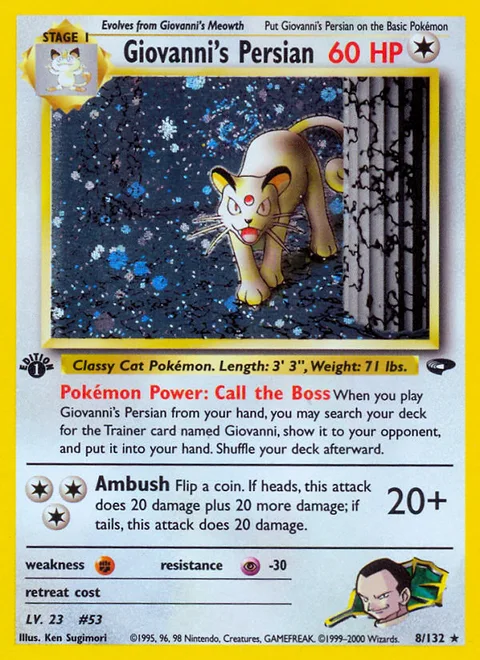Giovanni's Persian, a Pokémon card