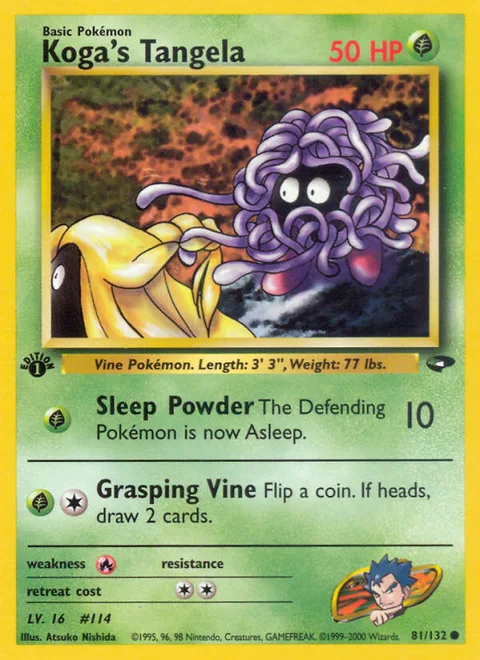 Koga's Tangela, a Pokémon card