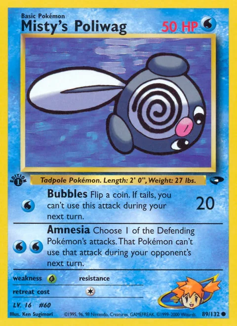 Misty's Poliwag, a Pokémon card