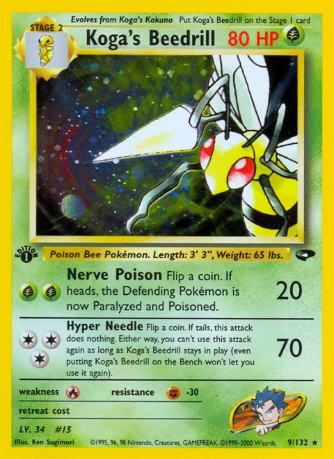 Koga's Beedrill, a Pokémon card