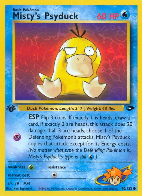 Misty's Psyduck, a Pokémon card