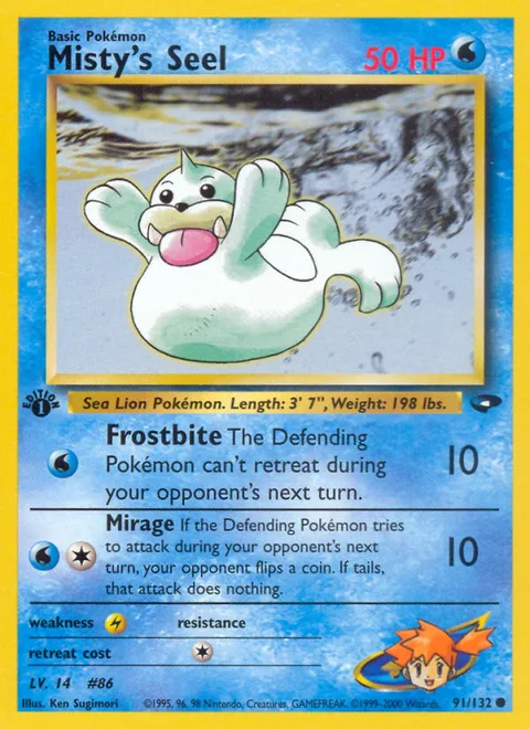 Misty's Seel, a Pokémon card