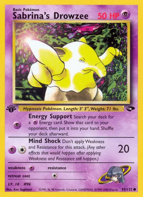 Sabrina's Drowzee, a Pokémon card