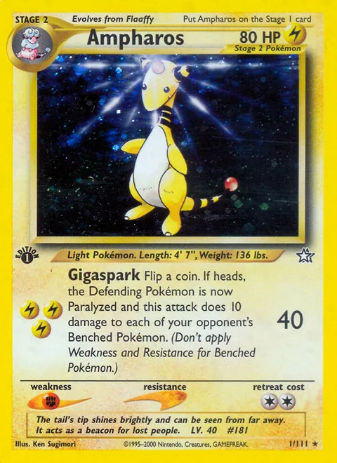 Ampharos, a Pokémon card
