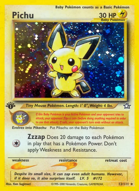 Pichu, a Pokémon card