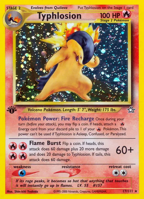 Typhlosion, a Pokémon card