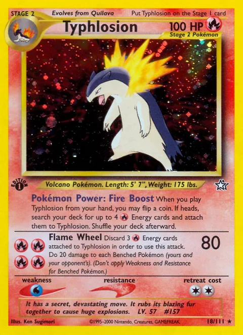 Typhlosion, a Pokémon card